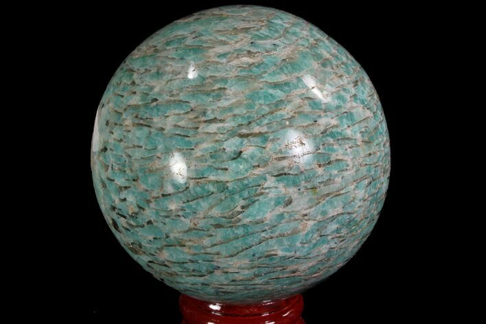 Polished Amazonite Crystal Sphere - Madagascar #78733